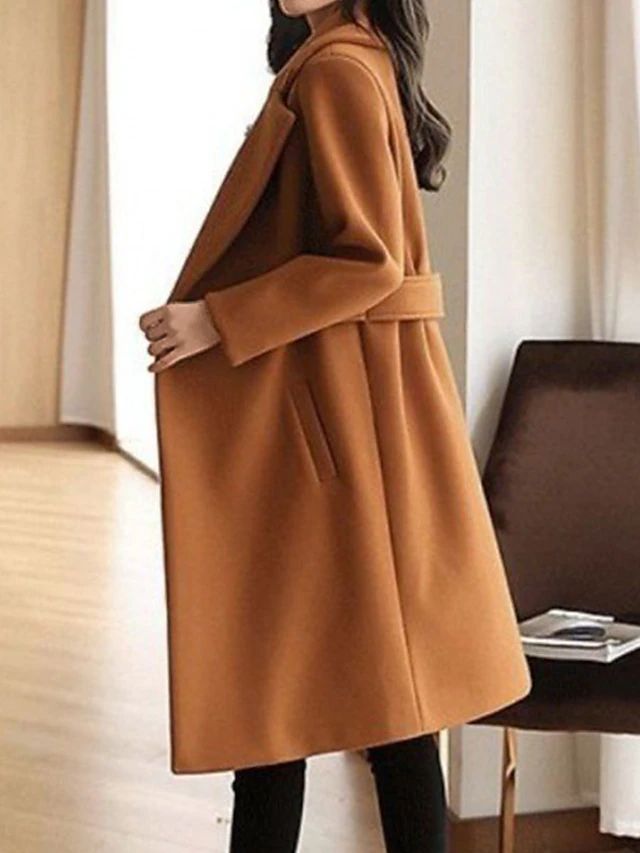 Regine | Winter-Wollmantel mit Gürtel im Slim-Design