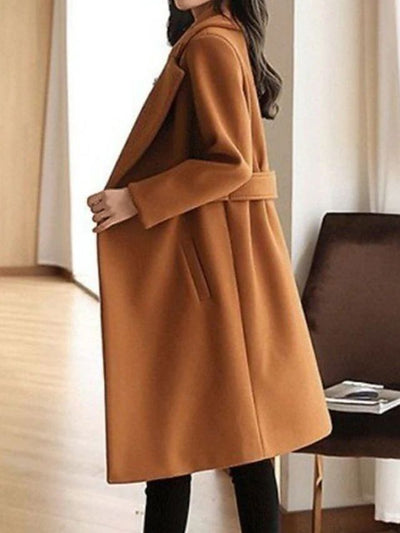 Regine | Winter-Wollmantel mit Gürtel im Slim-Design