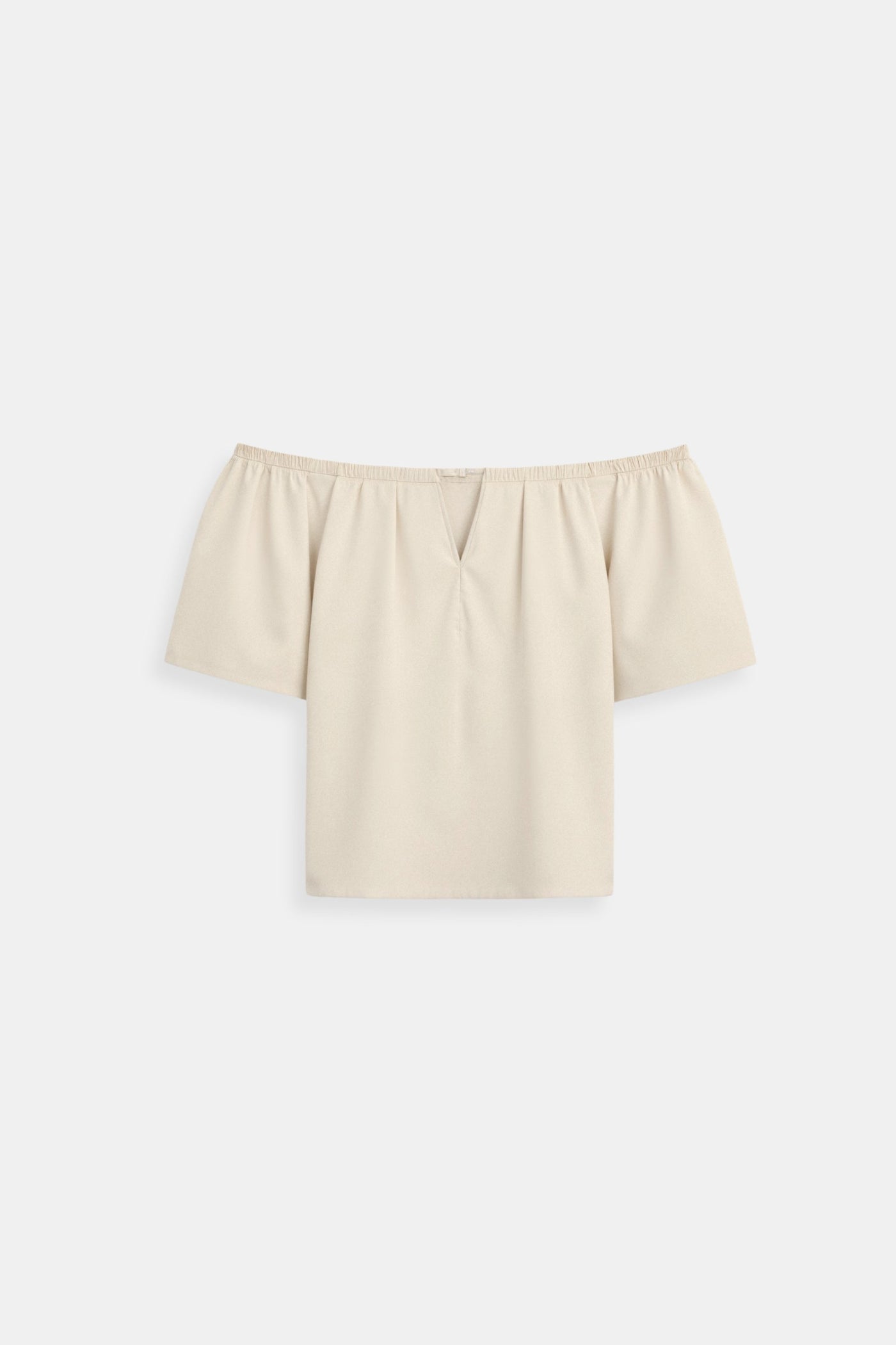 Schulterfreies Crop-Top in Weiß