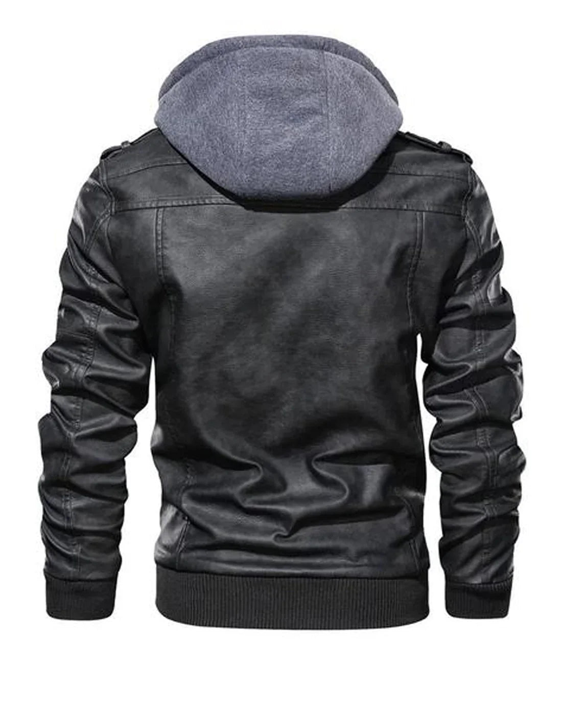 Prio | Stilvolle Premium Leder-Winter-Jacke mit Kapuze