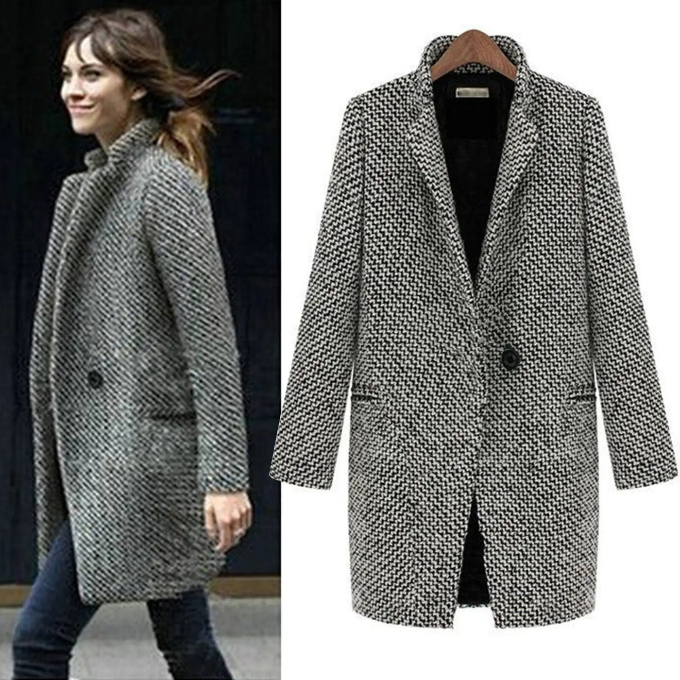 Crezsil | Eleganter Wollmantel für Frauen