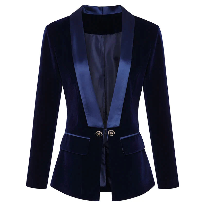 Smoky | Smoking-Blazer aus Samt mit Satinaufschlägen