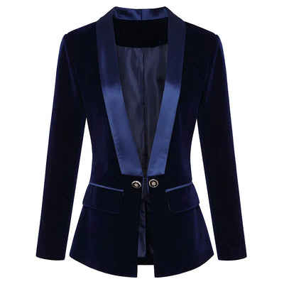 Smoky | Smoking-Blazer aus Samt mit Satinaufschlägen