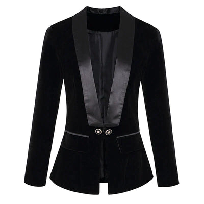 Smoky | Smoking-Blazer aus Samt mit Satinaufschlägen