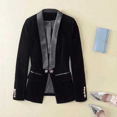 Smoky | Smoking-Blazer aus Samt mit Satinaufschlägen
