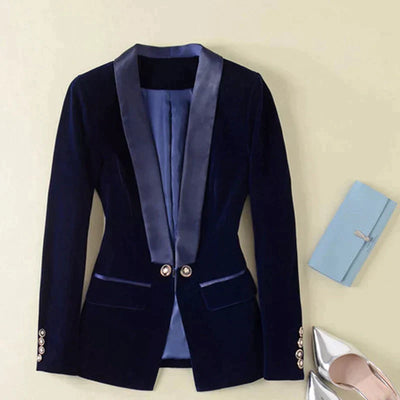 Smoky | Smoking-Blazer aus Samt mit Satinaufschlägen