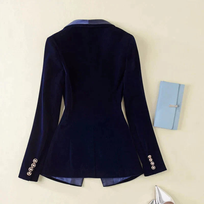 Smoky | Smoking-Blazer aus Samt mit Satinaufschlägen