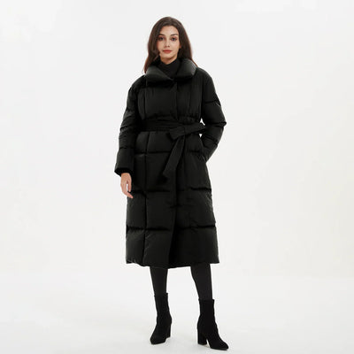 Dopi | Lange Damenjacke mit Gürtel