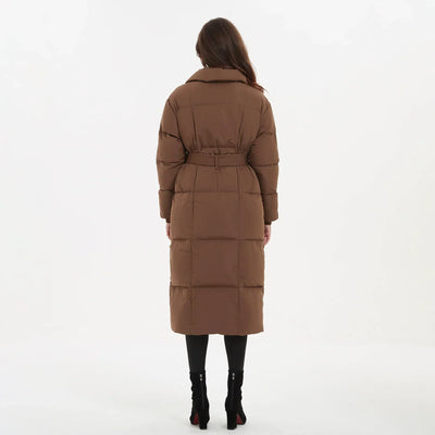 Dopi | Lange Damenjacke mit Gürtel