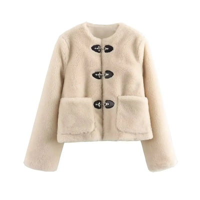 Amena | Lockerer Einfarbiger Mantel für Damen – Elegant & Vielseitig