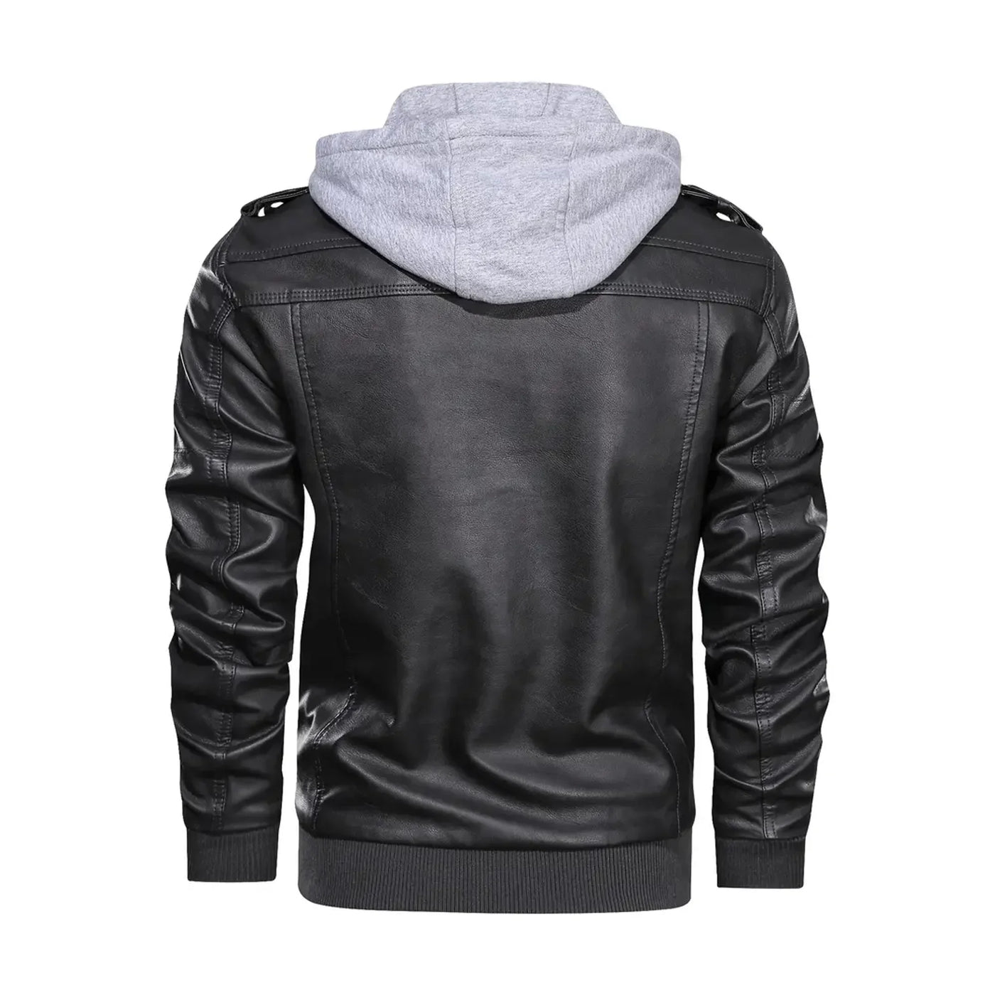 Prio | Stilvolle Premium Leder-Winter-Jacke mit Kapuze